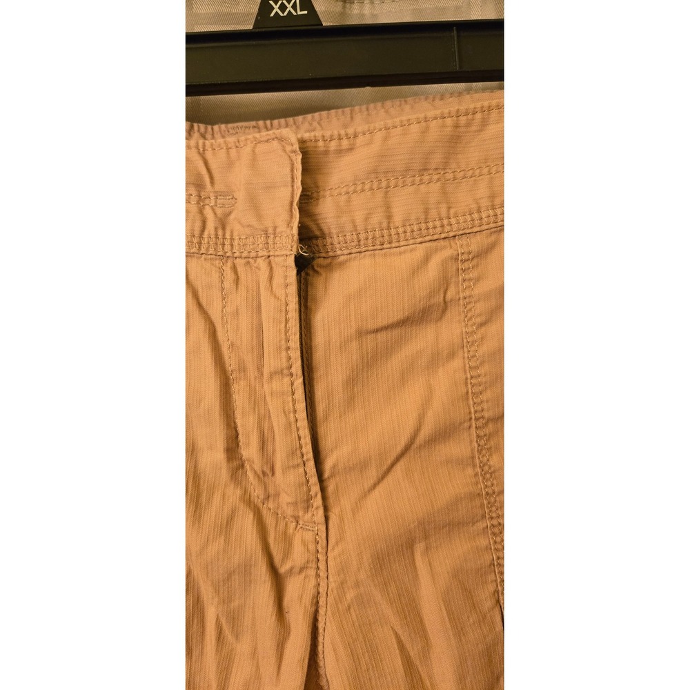 Ann Taylor Loft Womens Rose Ripstop Cargo Cropped Pants Drawstring Hem Size 6 - Picture 3 of 8